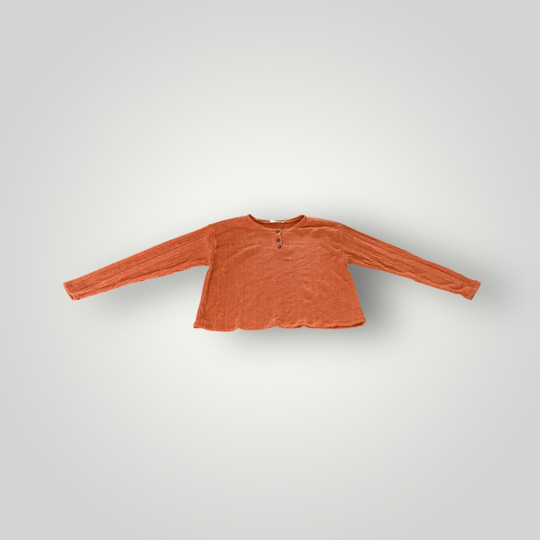 Lush Long Sleeve Ribbed Top Size Medium